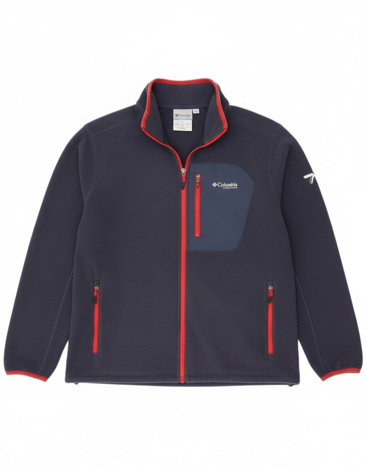 Męska kurtka polarowa Columbia Titanium UK 42 XL, granatowa, poliestrowa