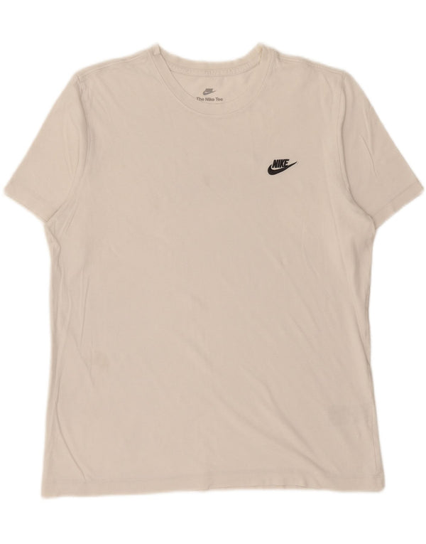 Męski T-shirt NIKE, duży, biały, bawełniany