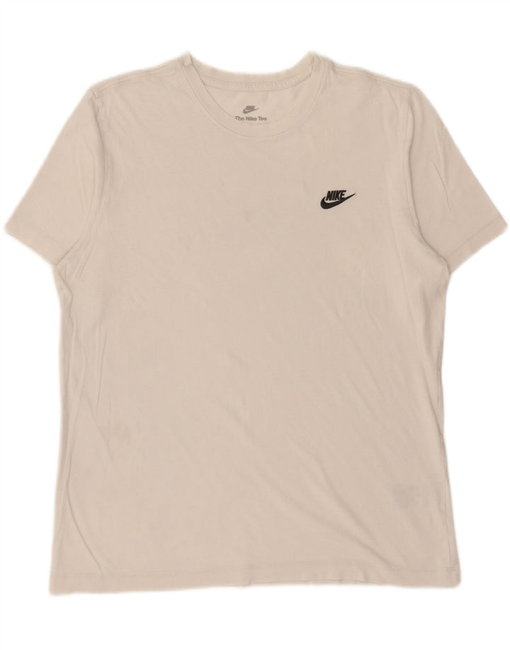 Męski T-shirt NIKE, duży, biały, bawełniany