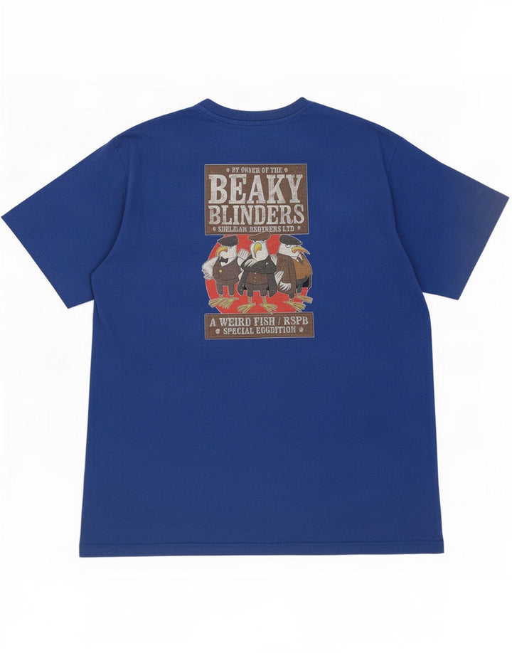 Męski T-shirt z grafiką Weird Fish, rozmiar XL, niebieski