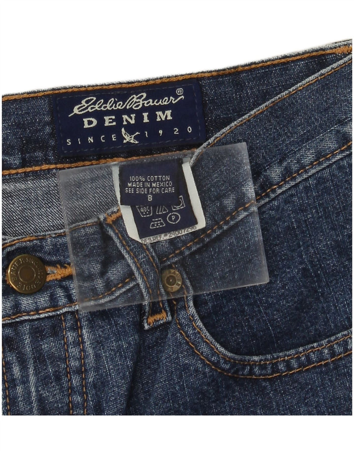 Damskie jeansy zwężane EDDIE BAUER US 8 Medium W28 L31 Granatowa bawełna