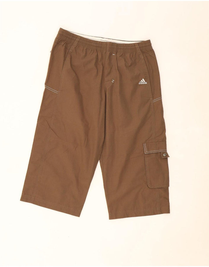 ADIDAS Mens Bermuda Sport Shorts Small  Brown Polyester