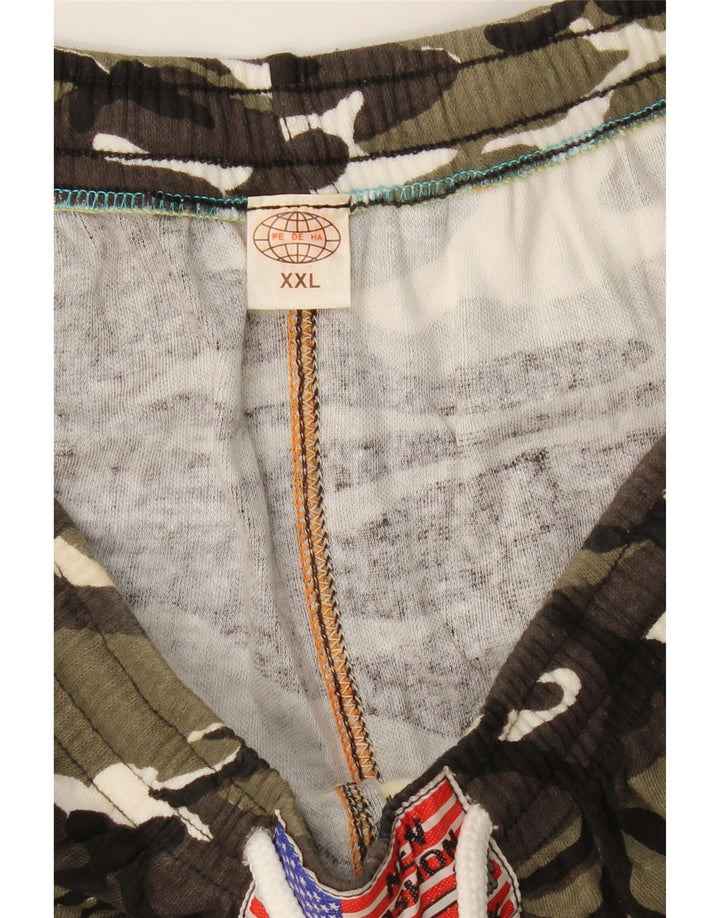 Męskie spodnie dresowe VINTAGE 2XL Zielony kamuflaż