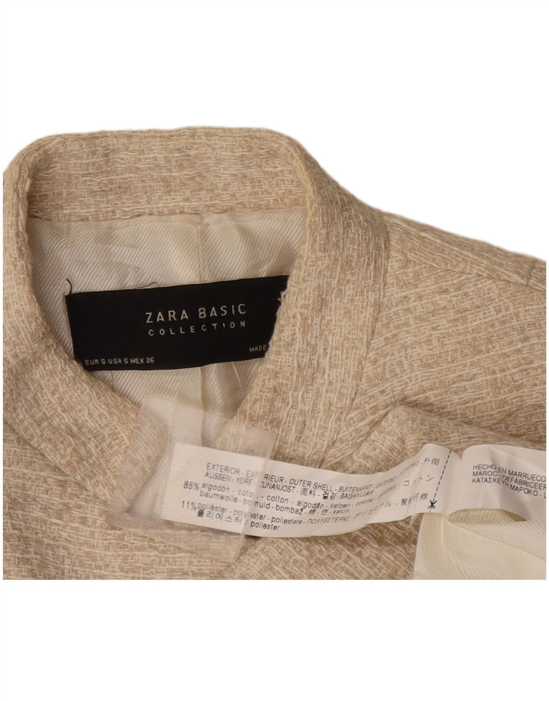 Płaszcz damski Zara Open UK 10 Small Beżowy Bawełniany