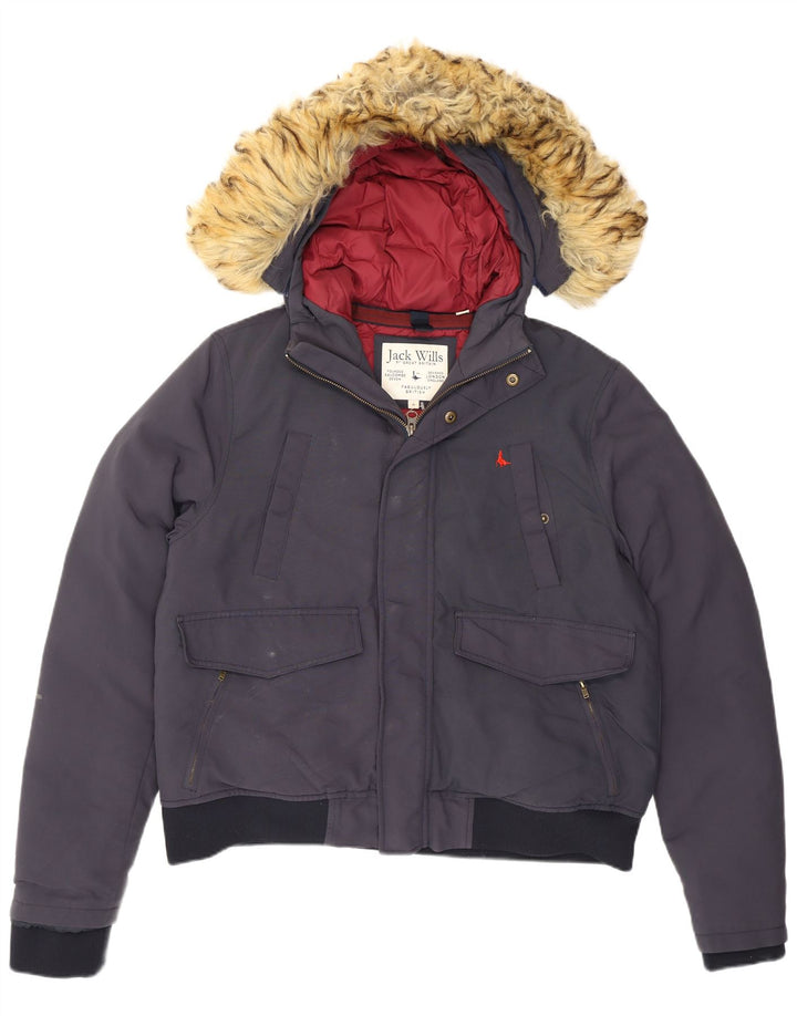 Męska ocieplana kurtka z kapturem Jack Wills UK 38, średni granat