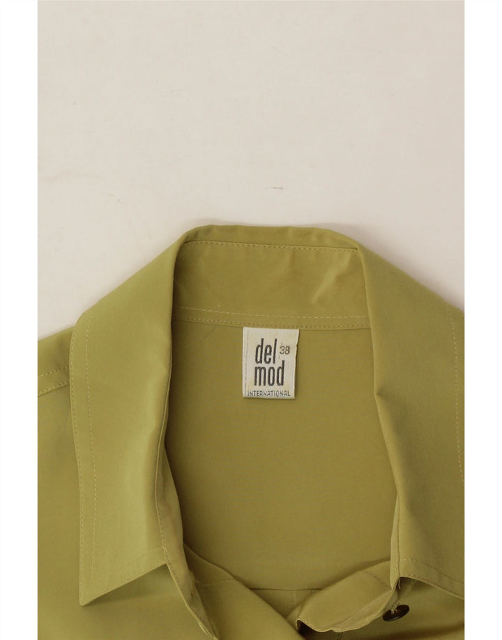 DEL MOD Womens Shirt Blouse EU 38 Medium Green Polyester Vintage Del Mod and Second-Hand Del Mod from Messina Hembry 