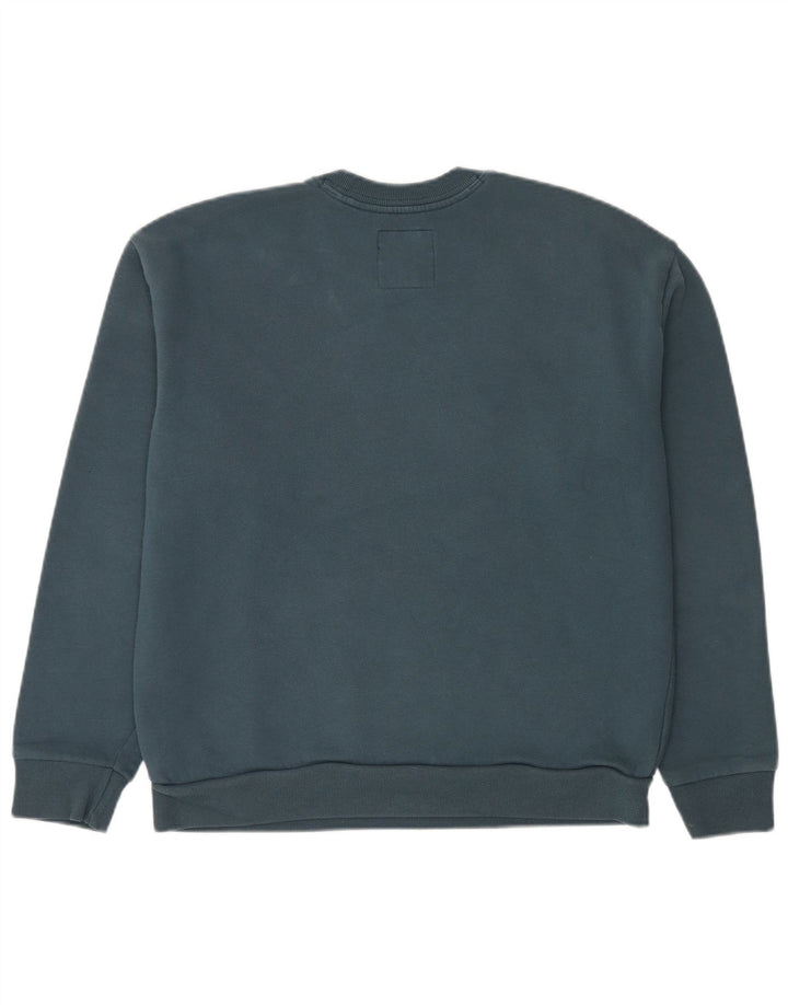 Męska bluza z grafiką Hollister, duża, niebieska, bawełniana