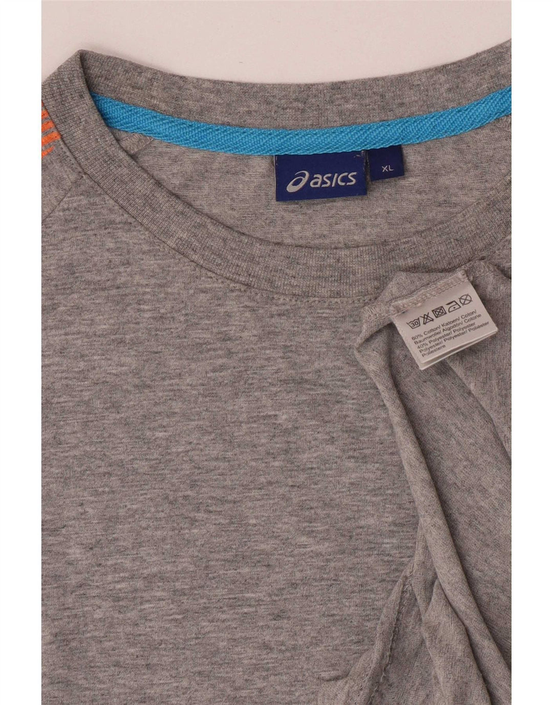 Męska koszulka z grafiką Asics, góra XL, szara bawełna