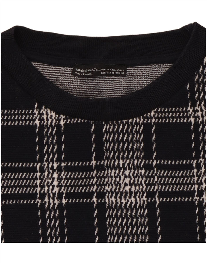 Damski sweter ZARA UK 14, średni granatowy w kratkę