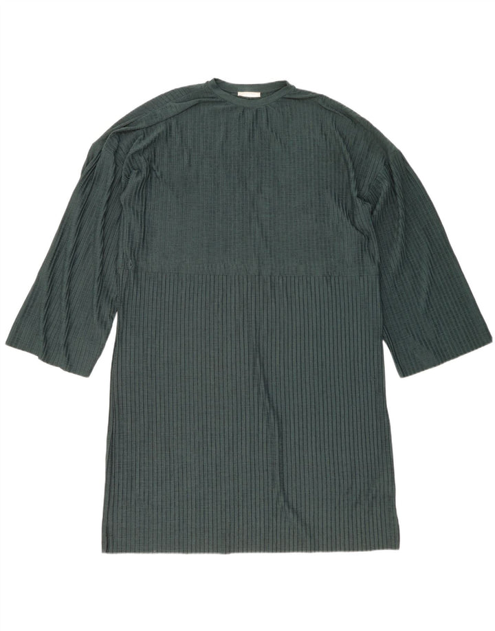 Sukienka damska Zara Trafaluc z długim rękawem, oversize UK 14, średnia zieleń