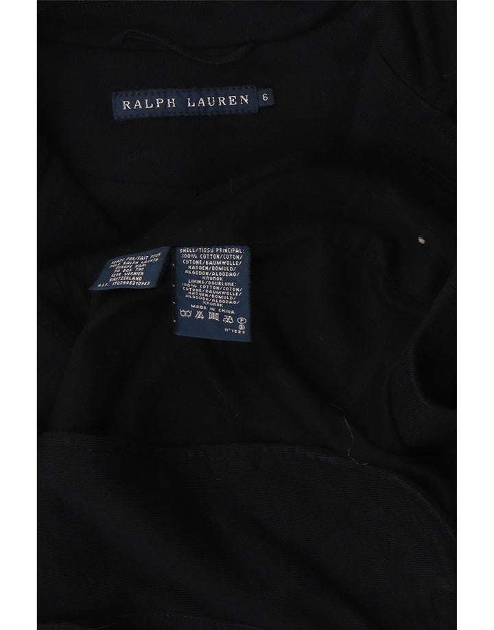 Damska marynarka zapinana na 3 guziki Ralph Lauren US 6, średnia czarna bawełna