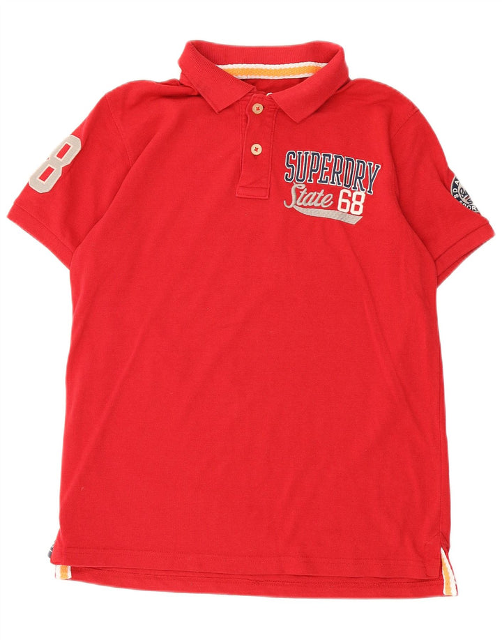 Męska koszulka polo Superdry Graphic, duża, czerwona