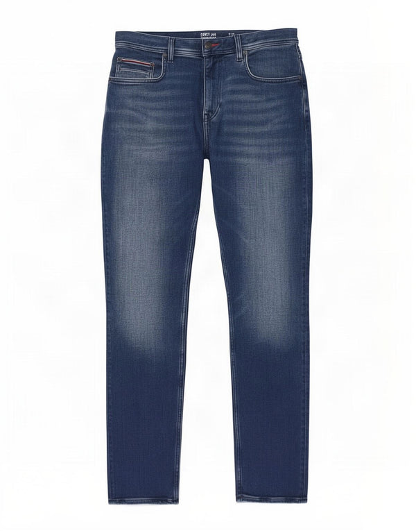 Męskie dżinsy Denton Straight Jeansy Tommy Hilfiger W34 L32 Niebieskie bawełniane