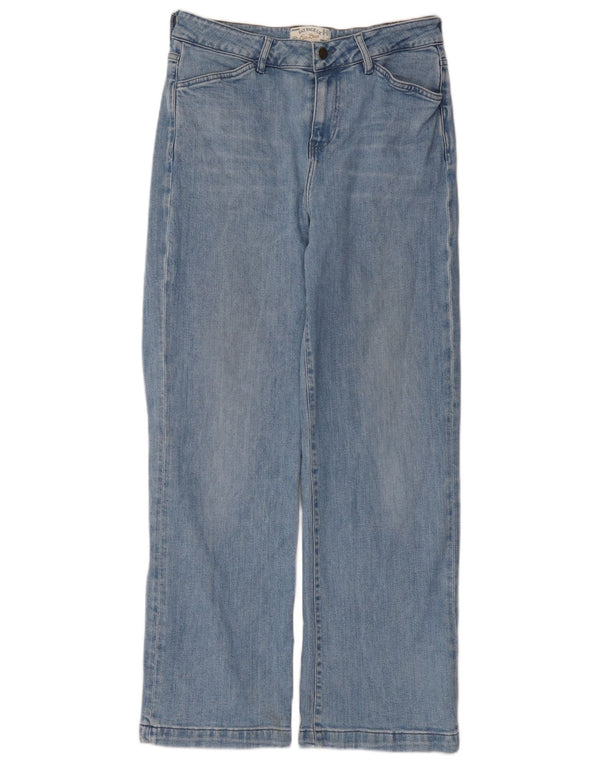 Damskie dżinsy z szeroką nogawką Fat Face Elise UK 12 Medium W30 L30 Niebieska bawełna