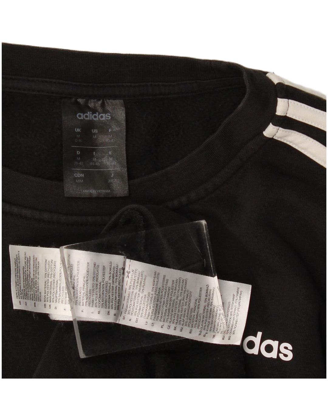 Damska bluza Adidas Jumper UK 12/14 Średnia czarna bawełna