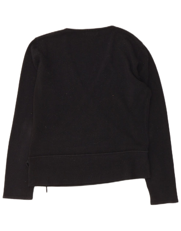 Sweter damski Sasha z dekoltem w kształcie litery V, UK 18 XL, czarny akryl