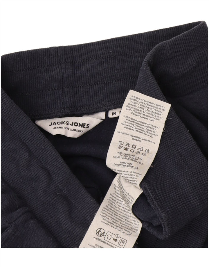 Męskie spodnie dresowe Jack & Jones z grafiką, średnie granatowe