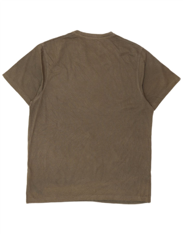 Męska koszulka z grafiką Mountain Warehouse, średnia, bawełniana khaki