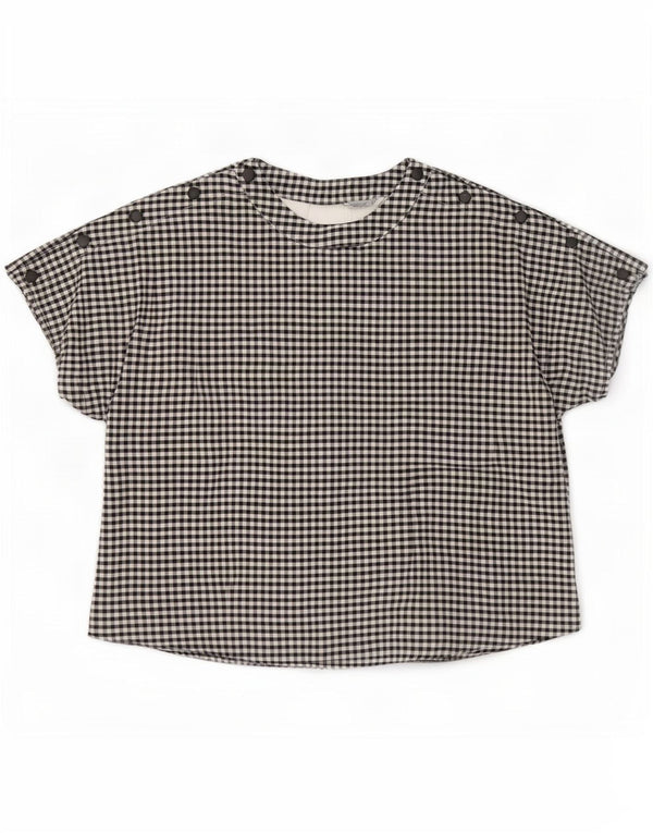 Damska bluzka oversize Zara Top UK 10 Small Black Gingham