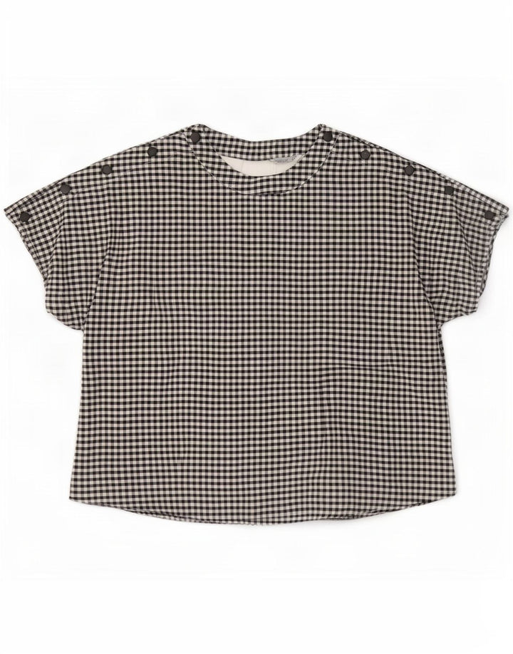 Damska bluzka oversize Zara Top UK 10 Small Black Gingham