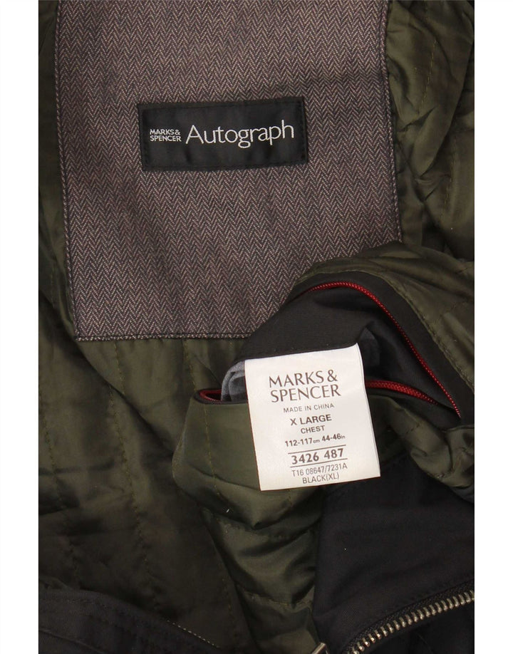 Marks & Spencer Męska kurtka bomberka z autografem UK 42 XL, czarna, poliamidowa