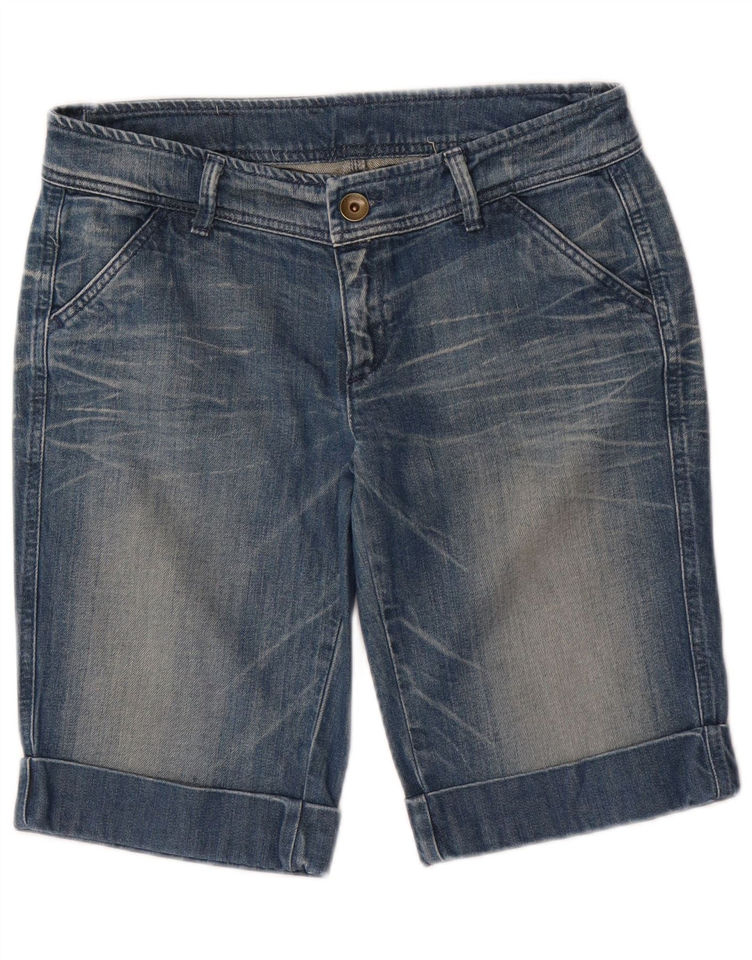 Damskie spodenki jeansowe BENETTON IT 44 Medium W32 Niebieskie