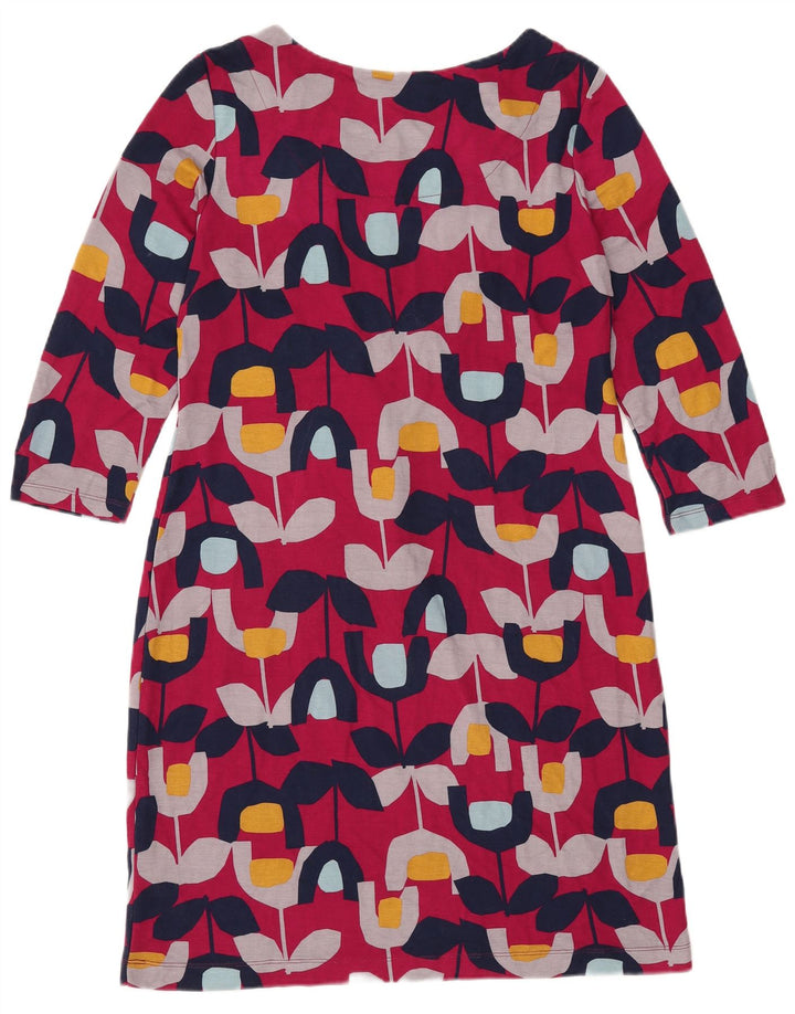 WHITE STUFF Damska sukienka płaszczowa z rękawem 3/4 UK 12 Średnioróżowy w kwiaty