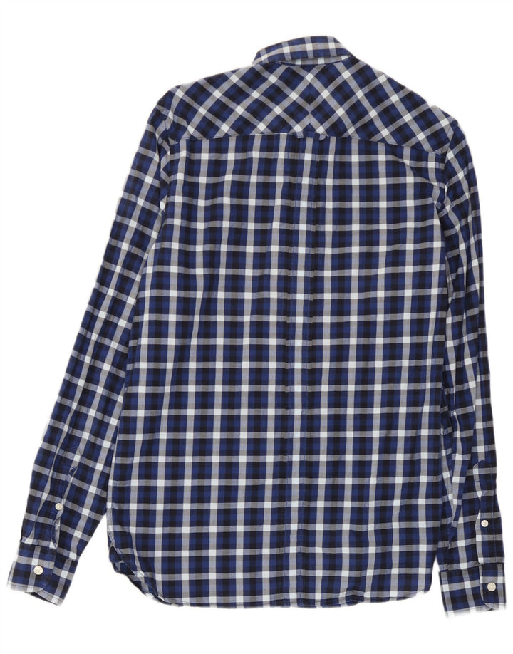 Koszula męska Fred Perry, mała, bawełniana w granatową kratkę