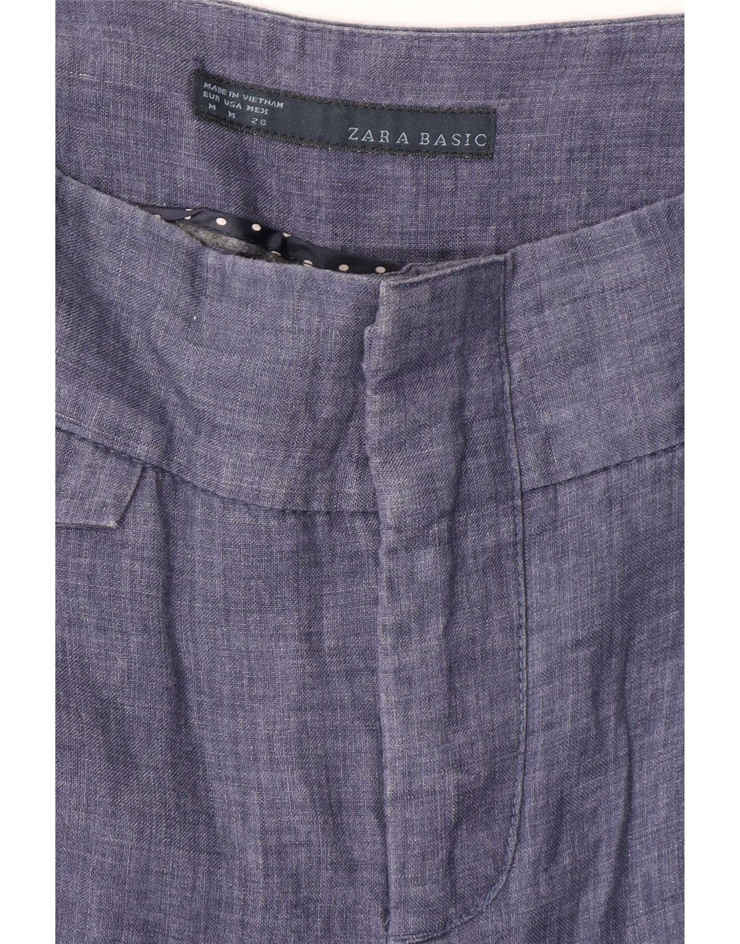 Spodnie damskie Zara Pegged Chino Medium W28 L28 Granatowe
