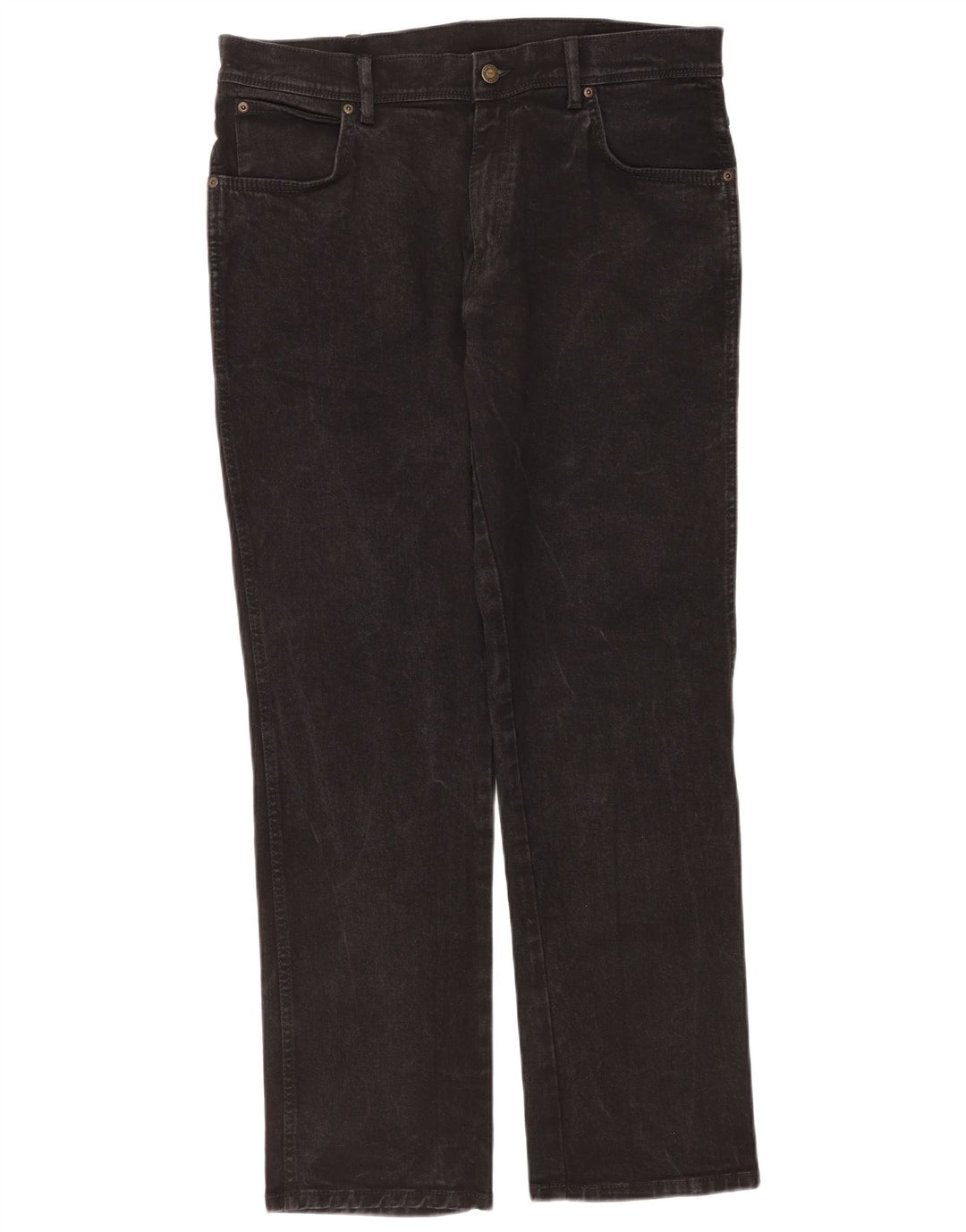 Męskie jeansy Wrangler o prostym kroju W36 L32, czarne, bawełniane