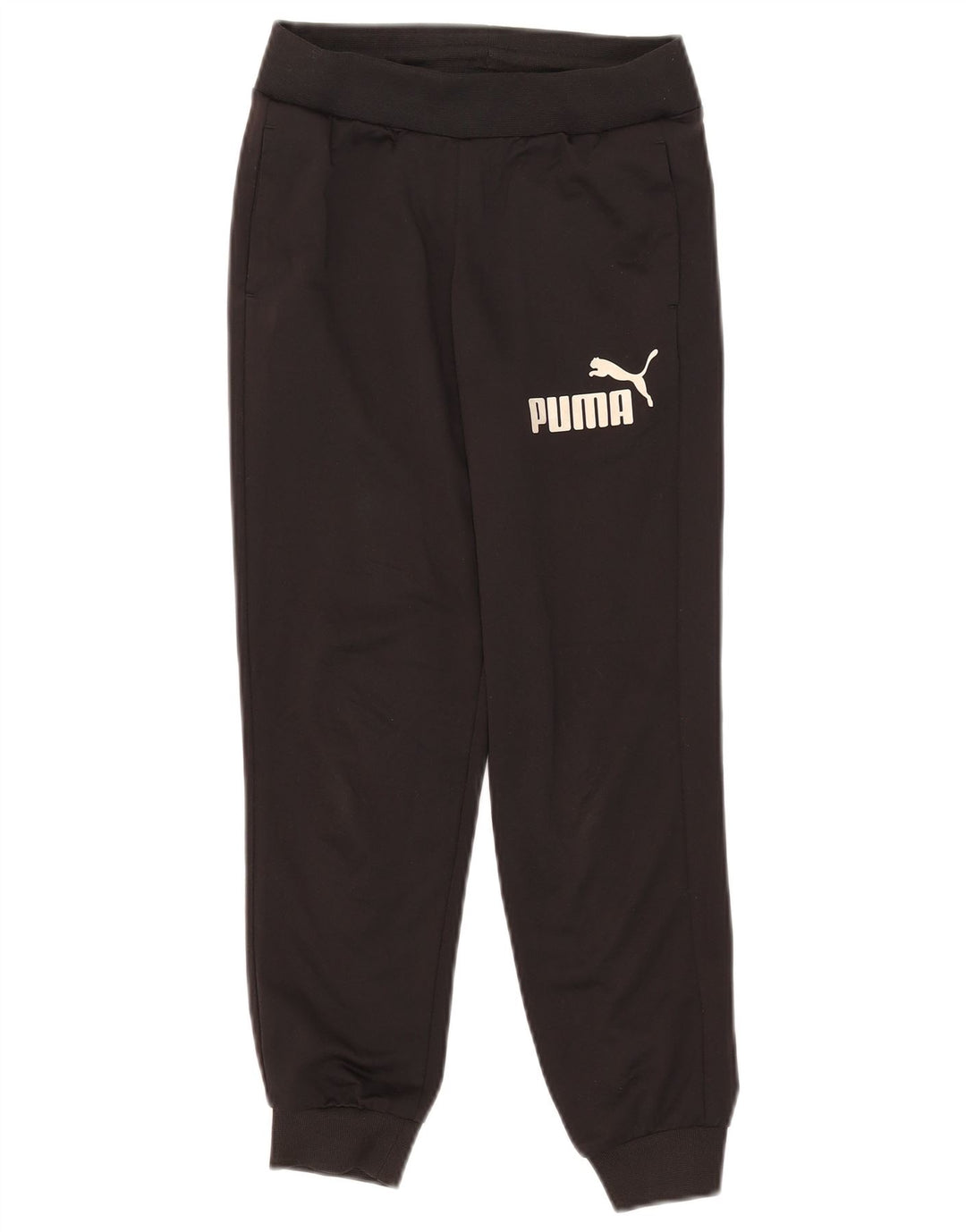 Chłopięce spodnie dresowe Puma z grafiką, 9-10 lat, czarny poliester