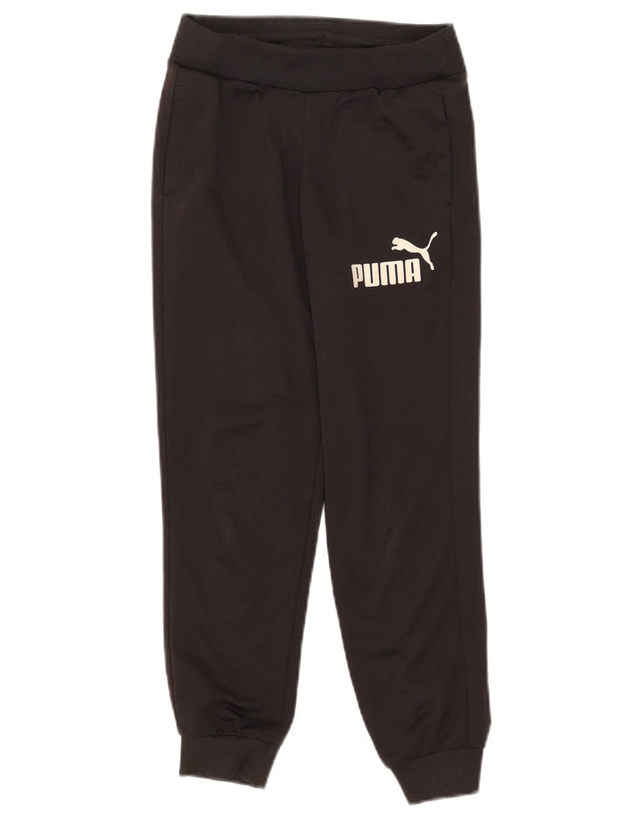 Chłopięce spodnie dresowe Puma z grafiką, 9-10 lat, czarny poliester