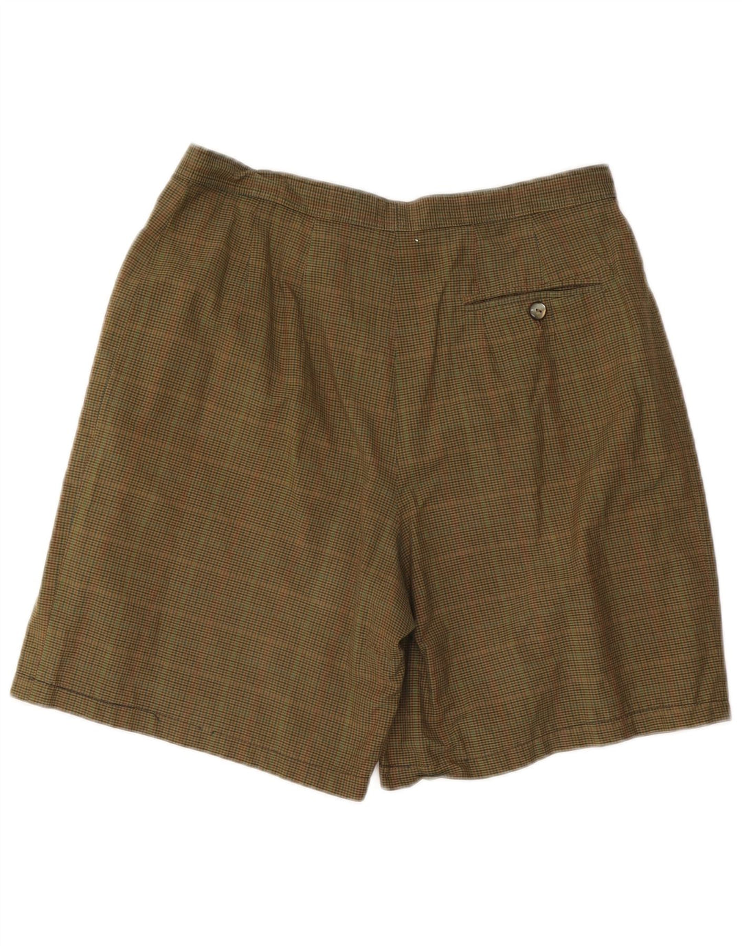 Vintage damskie spodenki Chino W32 w dużą kratkę khaki