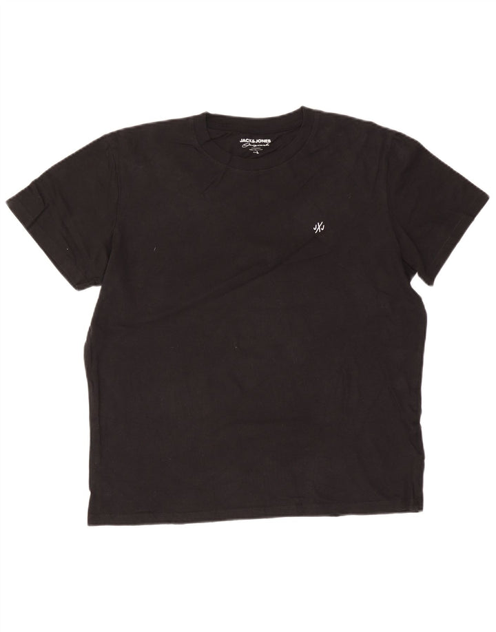 T-shirt męski Jack & Jones, duży, czarny, bawełniany