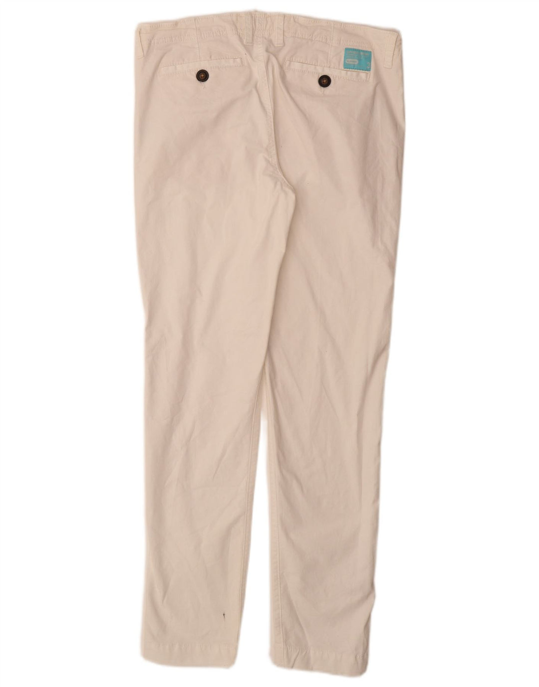 SUPERDRY Damskie wąskie spodnie chino, średnie W30 L30, biała bawełna