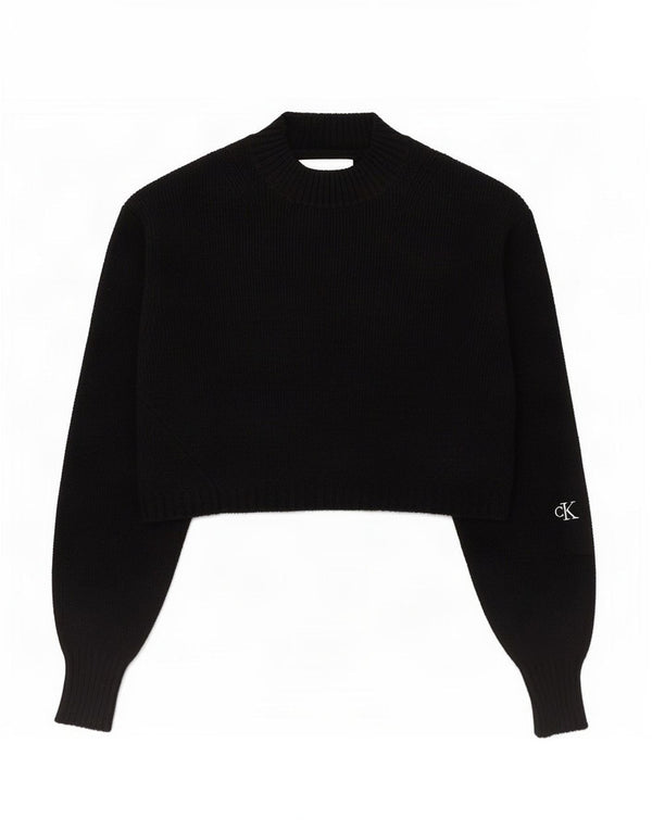 Damski sweter z golfem Calvin Klein Jeans, UK 6 XS, czarny
