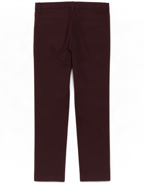 Męskie spodnie chino Marks & Spencer Slim Fit W34 L29 Burgundowa bawełna