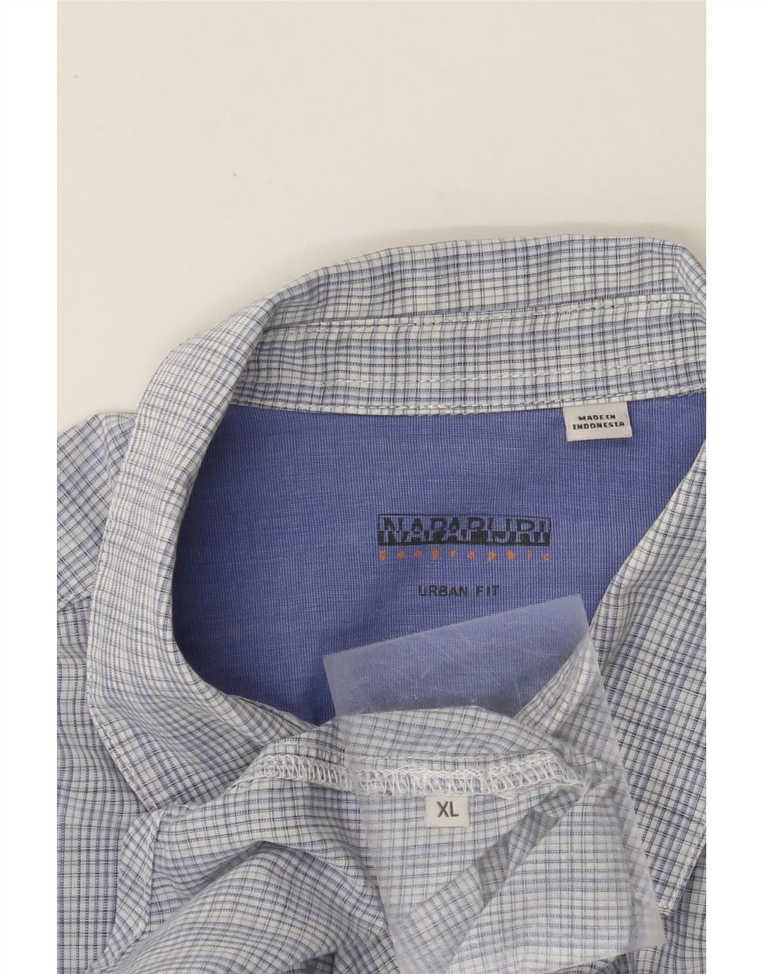 Koszula męska NAPAPIJRI Urban Fit XL w niebieską kratkę