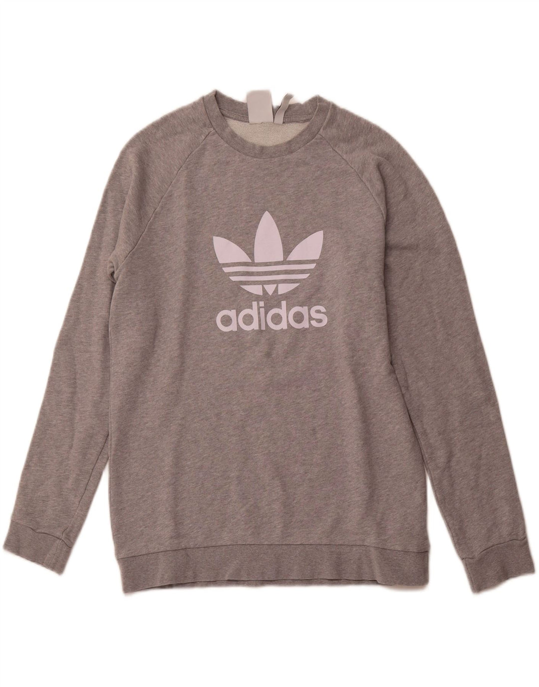 Męska bluza z grafiką ADIDAS, średnioszara, bawełniana, sportowa