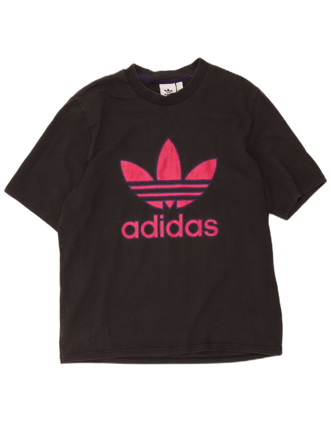 Męska koszulka z grafiką Adidas, średnia, czarna bawełna