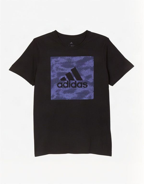 Męska koszulka Adidas o regularnym kroju z grafiką, duża, czarna