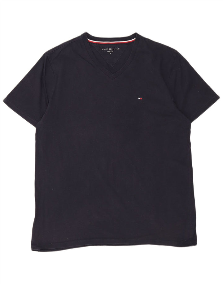 TOMMY HILFIGER Mens T-Shirt Top Medium Navy Blue