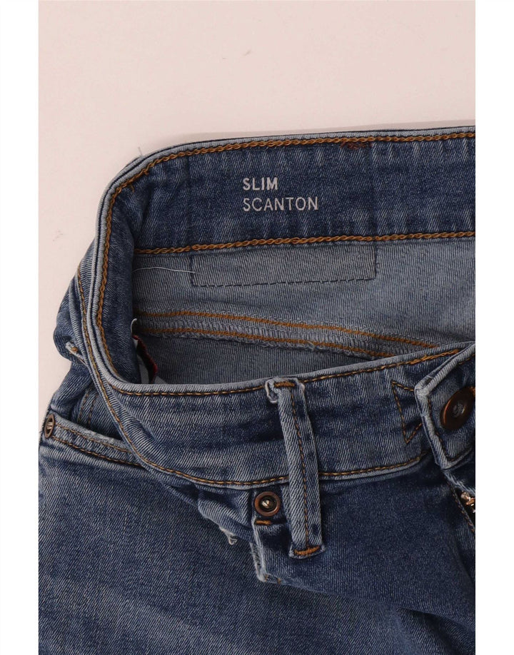 Tommy Hilfiger Męskie Scanton Distressed Denim Spodenki średnie W33 Niebieski