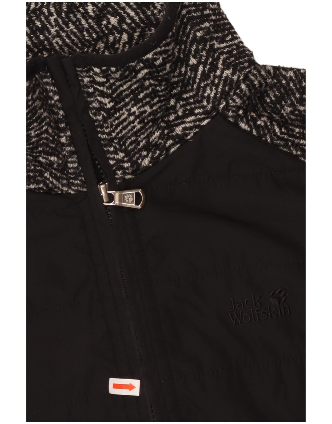 Damska kurtka dresowa JACK WOLFSKIN UK 14/16, duża, czarna, w jodełkę