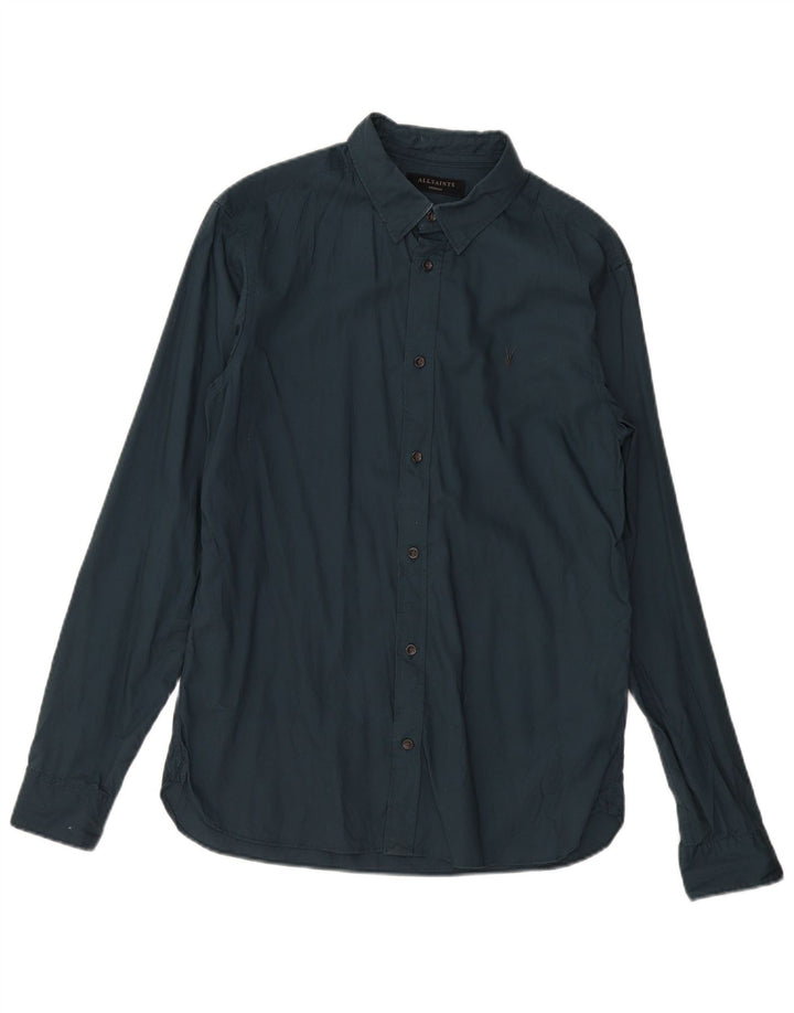 Koszula męska All Saints, średnia, granatowa, bawełniana