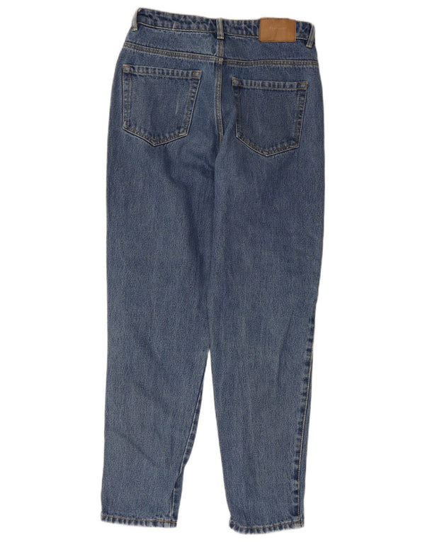 Damskie jeansy Zara Trafaluc z wysokim stanem, zwężane W28 L27, niebieska bawełna