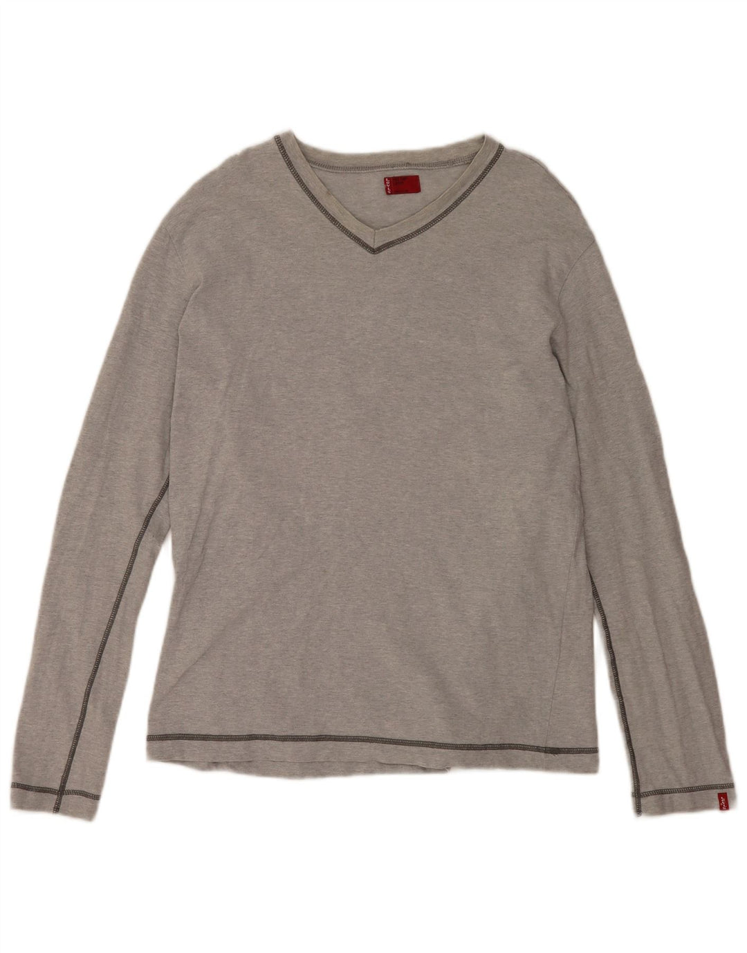 Męski top Levi's z długim rękawem, duży, szary, bawełniany