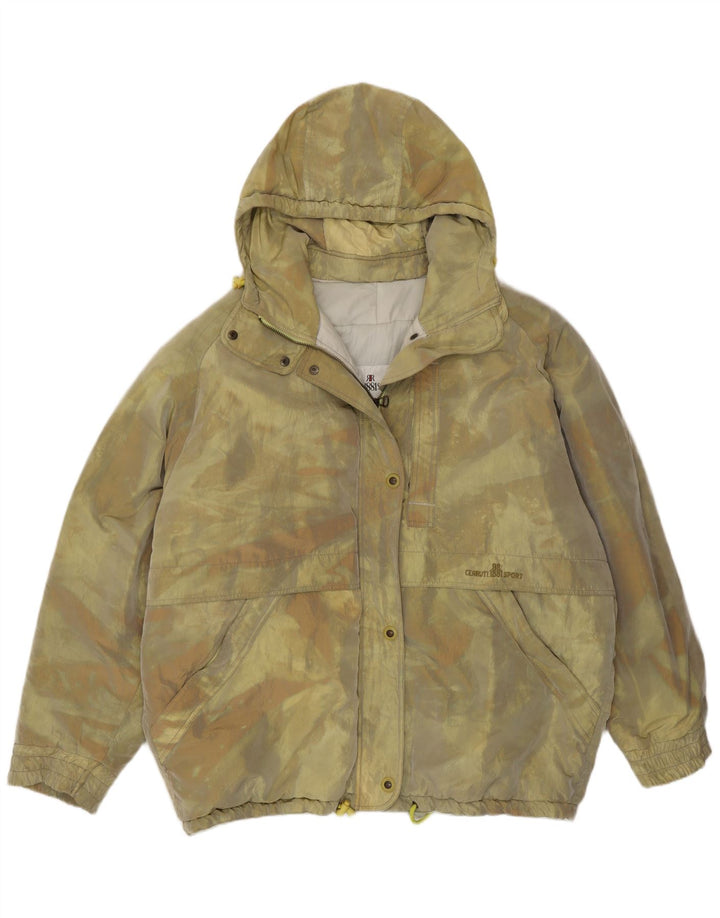 Cerruti 1881 Damska kurtka z kapturem, oversize, wyściełana IT 46, duża, khaki