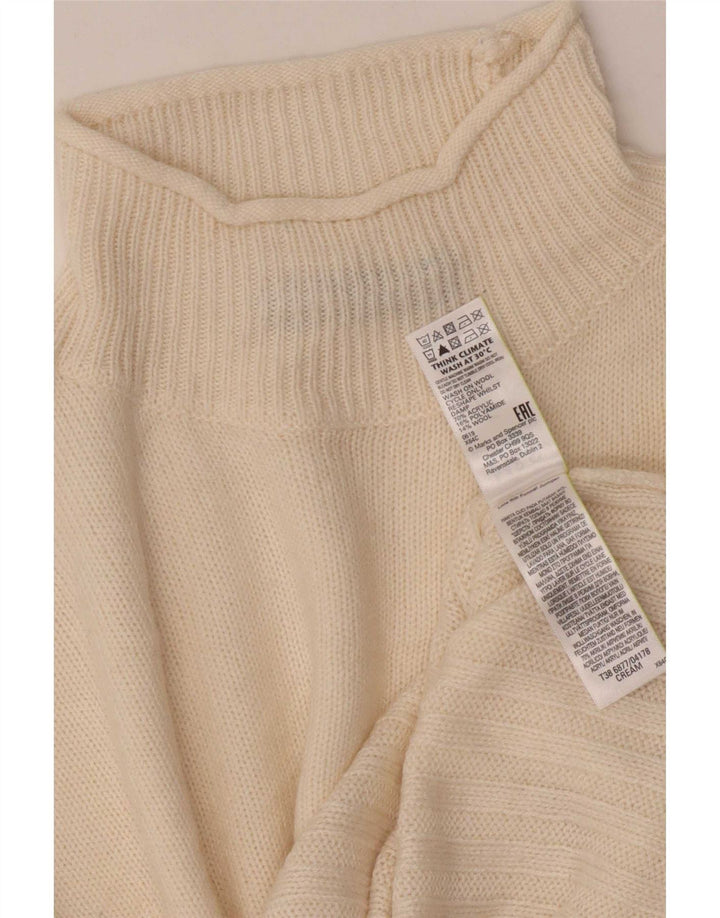Marks & Spencer Damski sweter z golfem, UK 10, mały beż