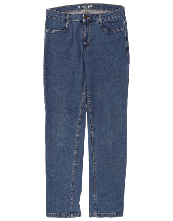 Marks & Spencer Damskie proste dżinsy UK 12 Medium W30 L30 Niebieskie bawełniane